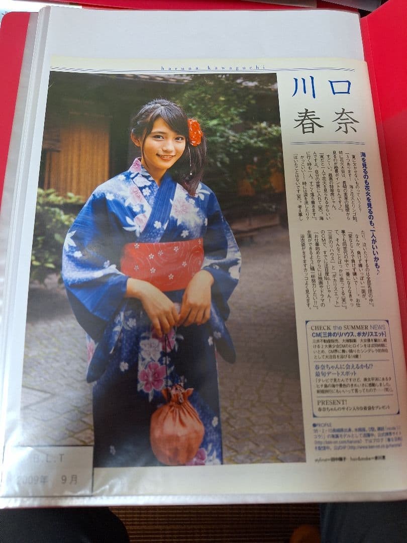 Haruna Kawaguchi Cutouts 76 Pages from 20 Magazines File Collectible