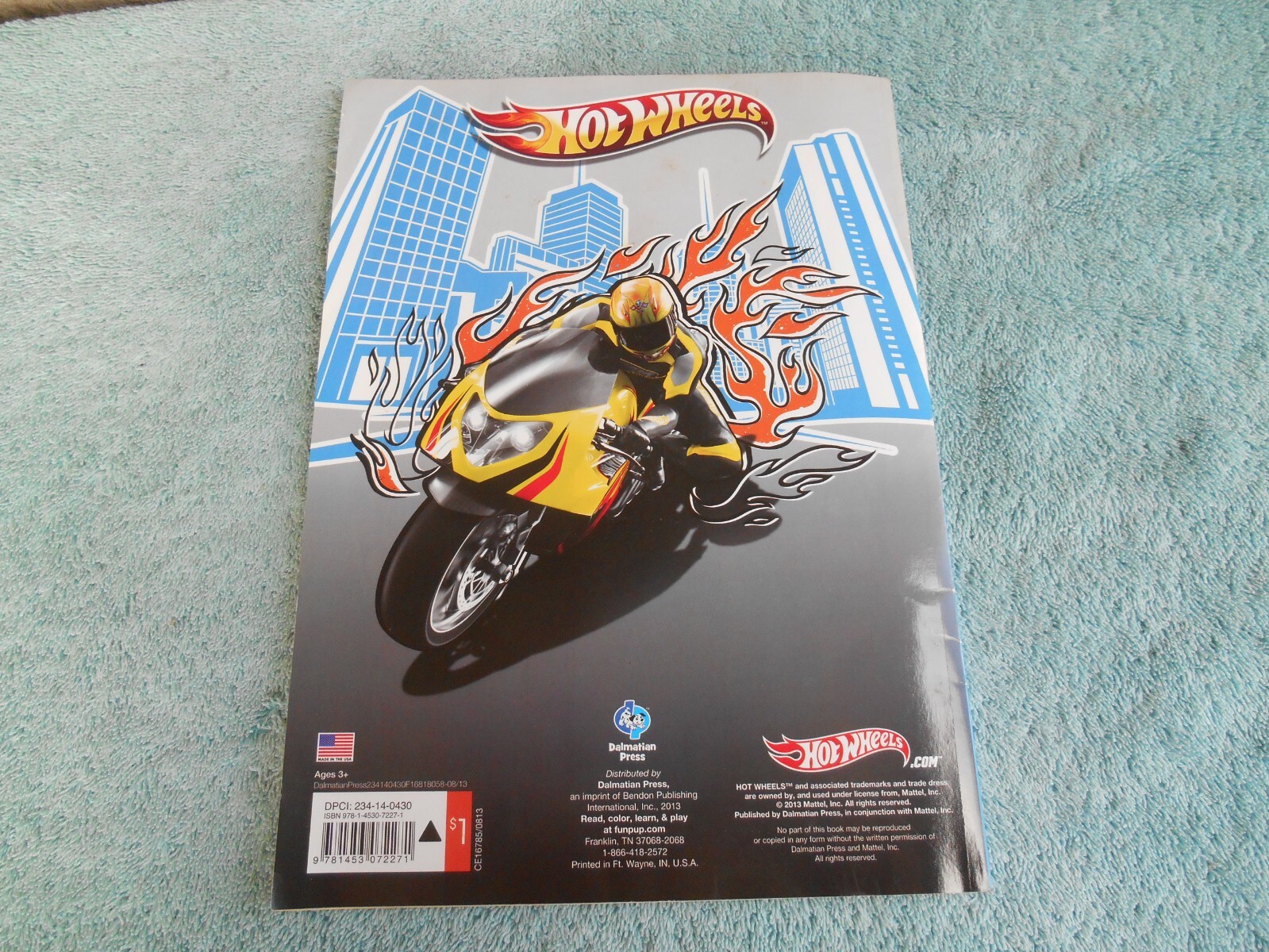 HOT WHEELS 2013 COLORING BOOK DALMATION PRESS. 64 PAGES. NEW!