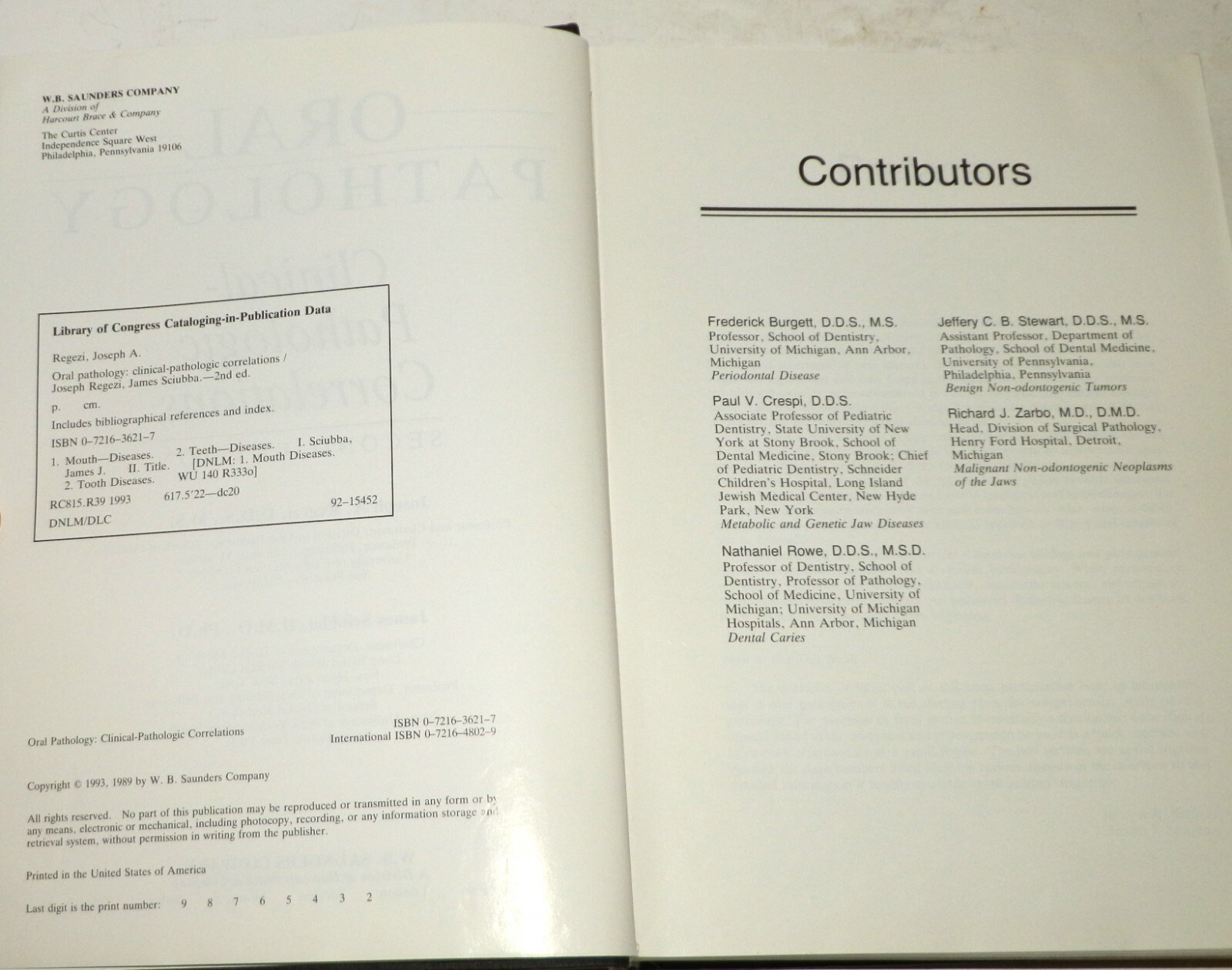 Oral Pathology Clinical Pathologic Correlations Regezi and Sciubba 2nd Edition