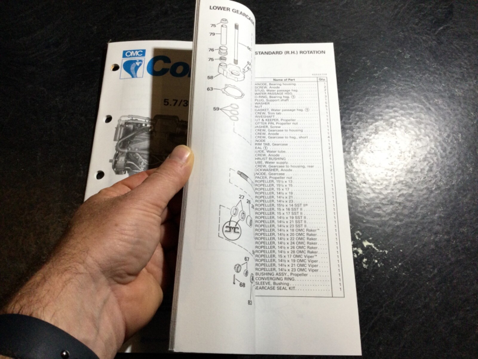 1989 OMC Cobra 5.7L & King Cobra 350 4V V8 Stern Drive Parts Catalog