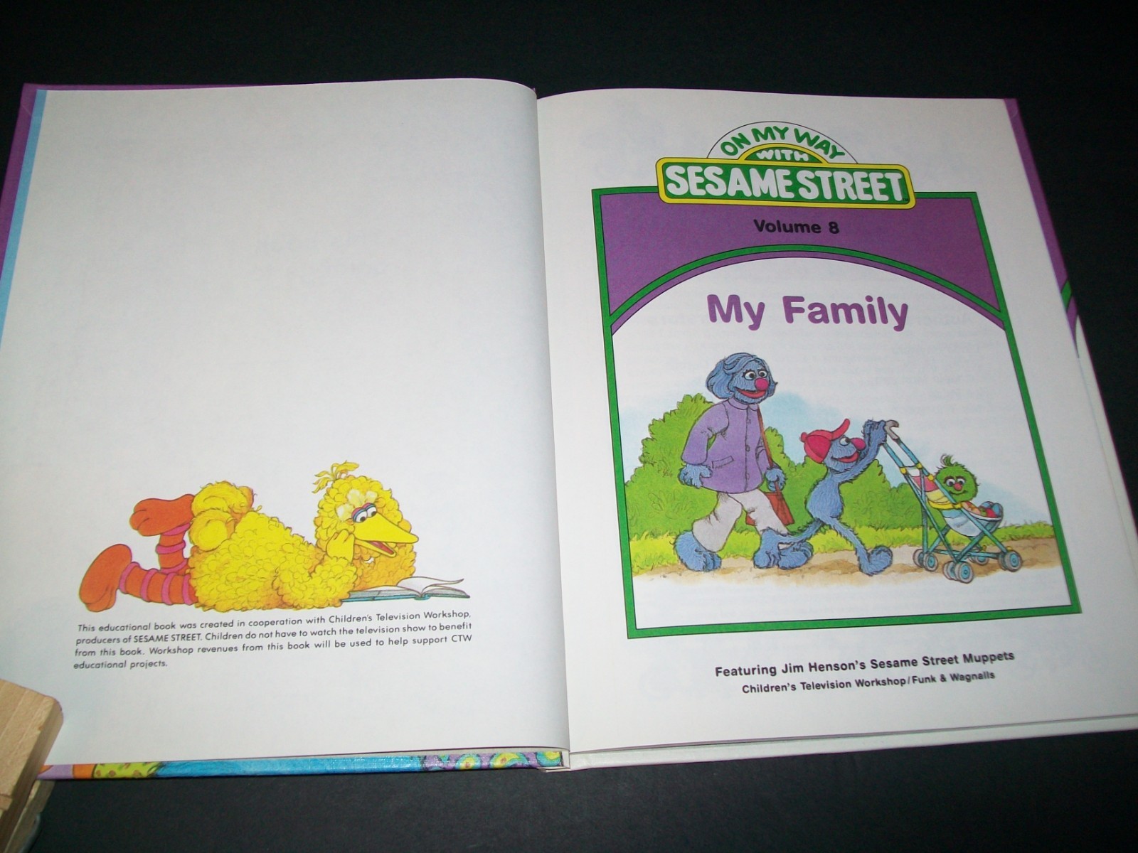 Vintage Sesame Street Books On My Way, Grover, Big Bird 1989 Lot of 6