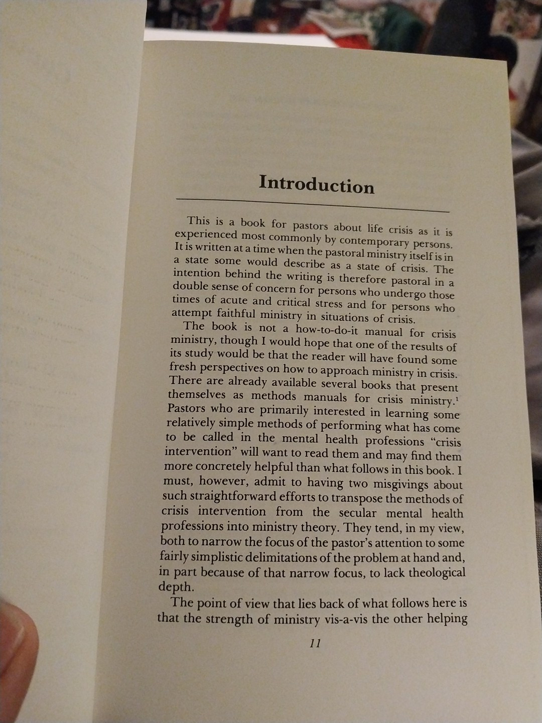 Crisis Experience in Modern Life: Theory and Theology for Pastoral Care