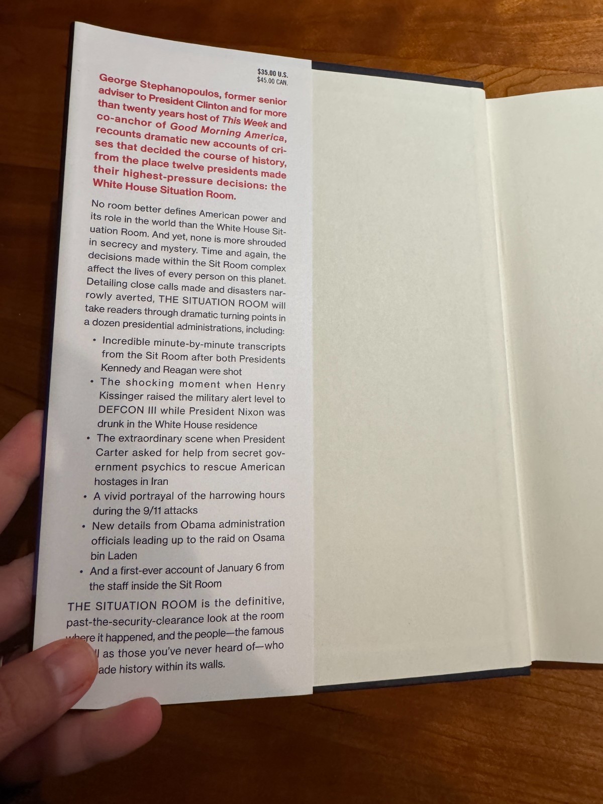 SIGNED! Situation Room: Inside Story of Presidents in Crisis Stephanopoulous
