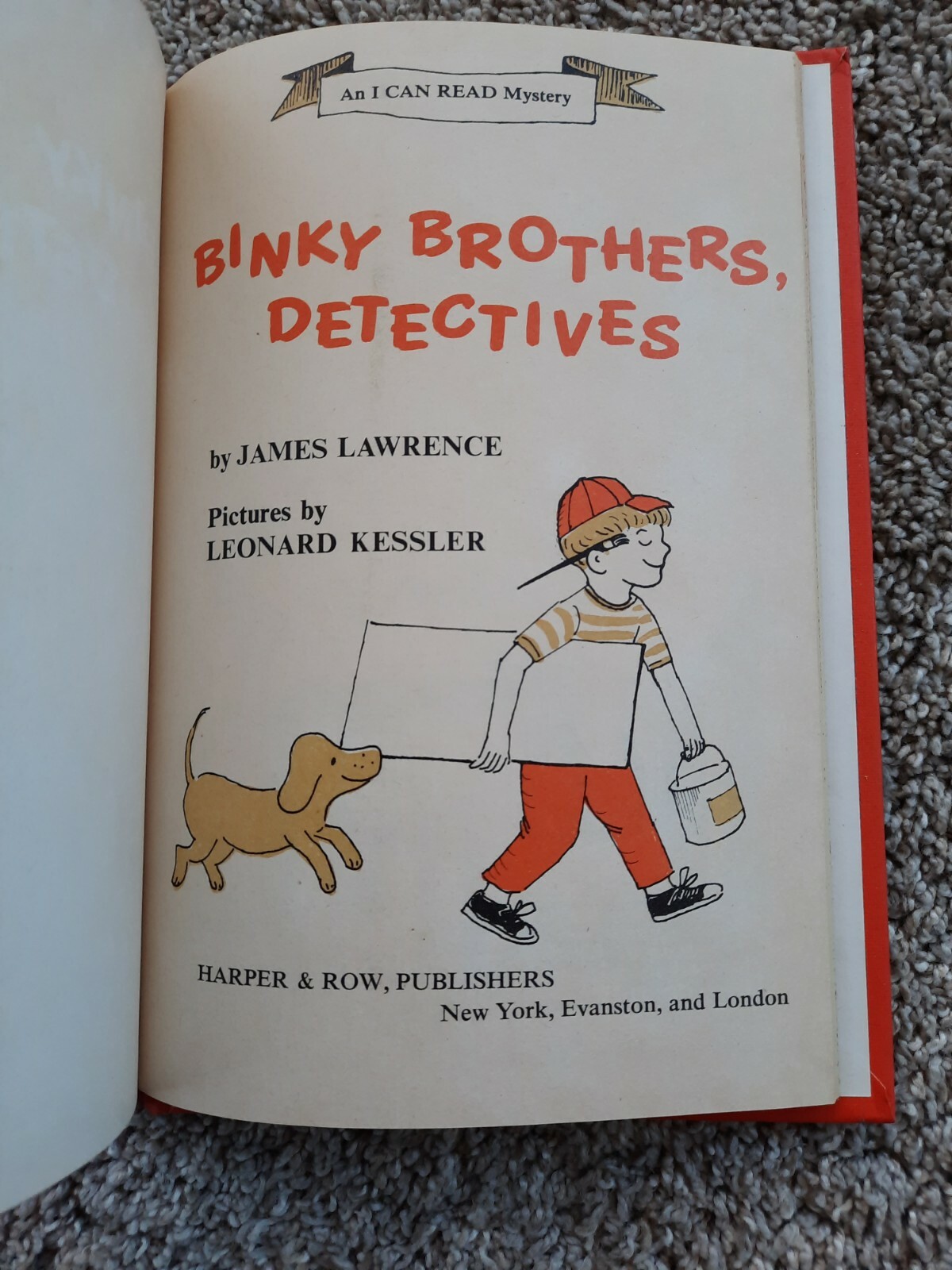BINKY BROTHERS, DETECTIVES . JAMES LAWRENCE . HC 1968 .. AN I CAN READ MYSTERY