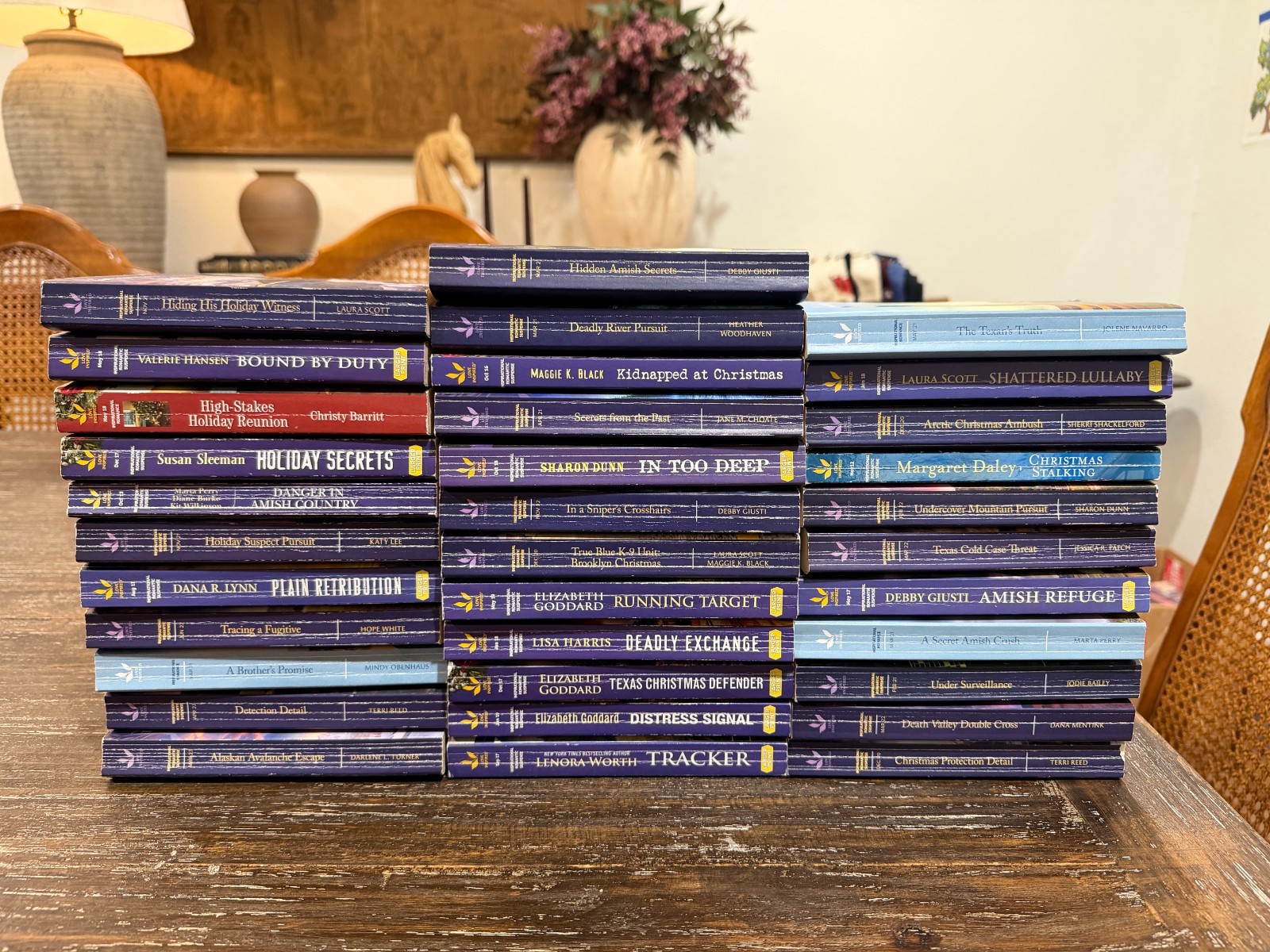 Lot of 34 LOVE INSPIRED Suspense / Romance (Some Larger Print) Books