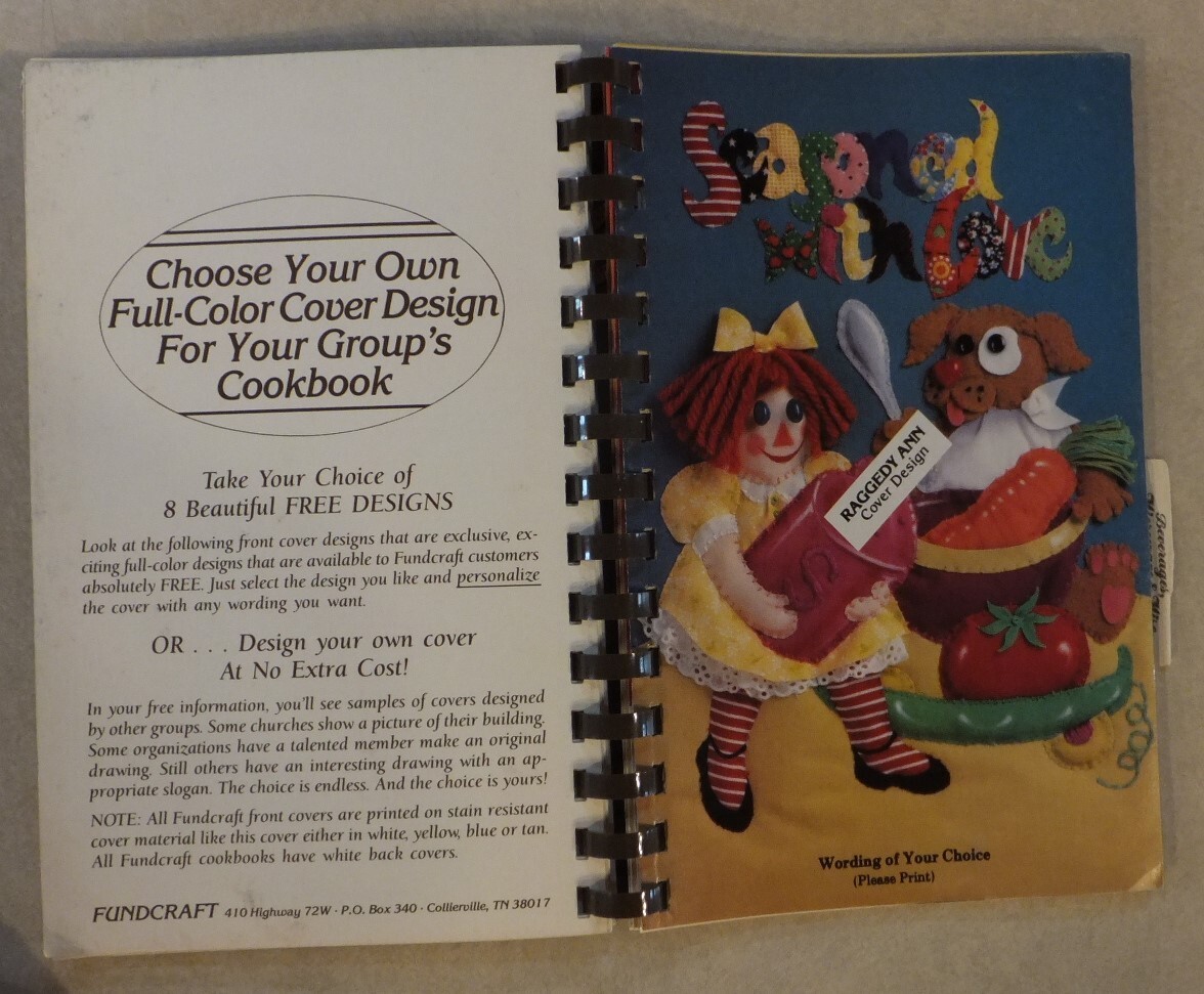 FUNDCRAFT’S SAMPLER COOKBOOK 56 PAGES OF RECIPES SAMPLE COVERS DIVIDERS FILLERS