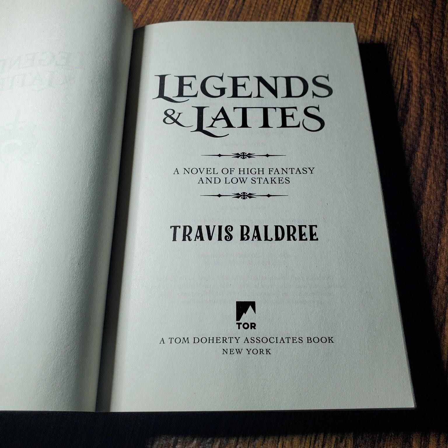 Legends & Lattes Travis Baldree 2022 First Edition Fantasy Tor