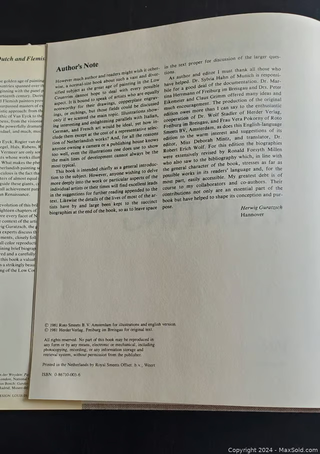 Hardcover Book – 1981-Dutch and Flemish Painting – Herwig Guratzsch – 302 Pages