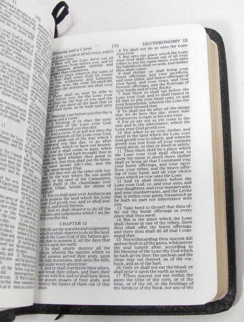 Nelson Smallest Holy Bible 104 King James Version Black Genuine Leather