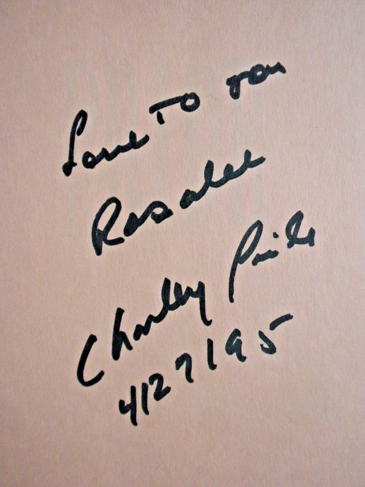 *SIGNED* CHARLEY PRIDE Memoir 1994 Life STORY hardcover 302 unmarked pages HCDJ
