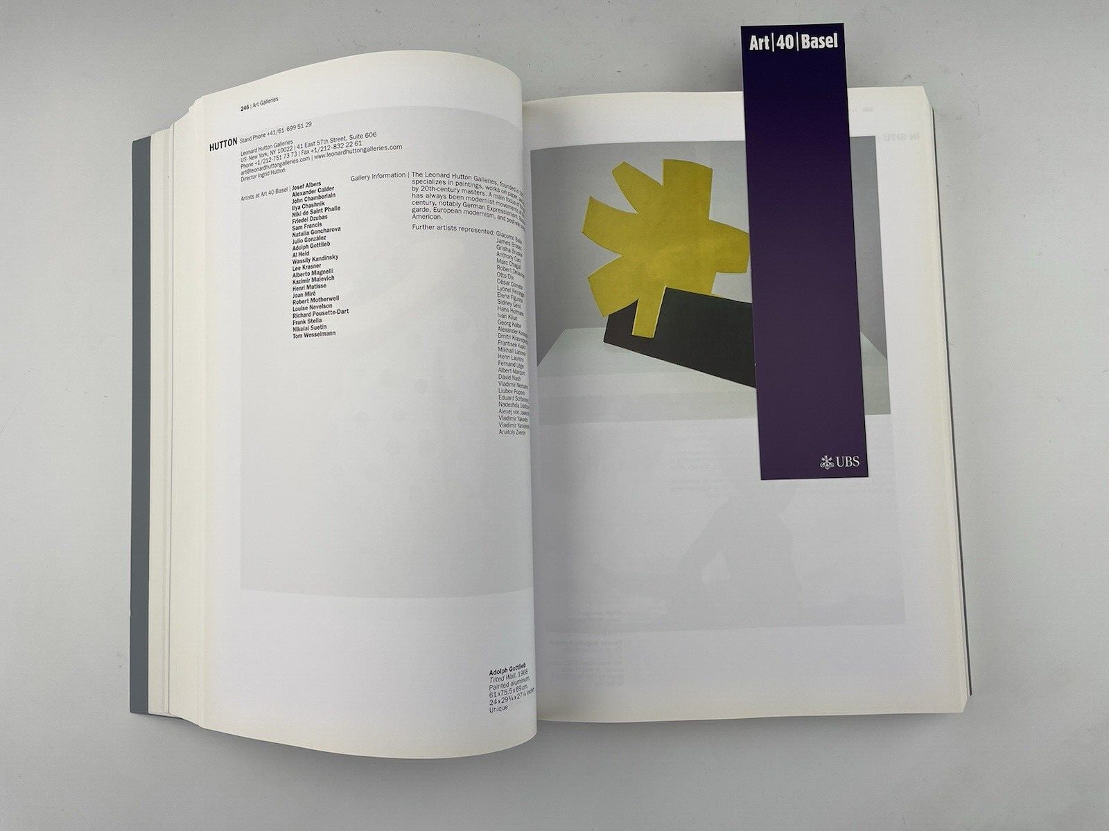 ART 40 BASEL: 10-14 JUNE 2009 ART SHOW UBS TRADE PAPERBACK CATALOG 754 PAGES