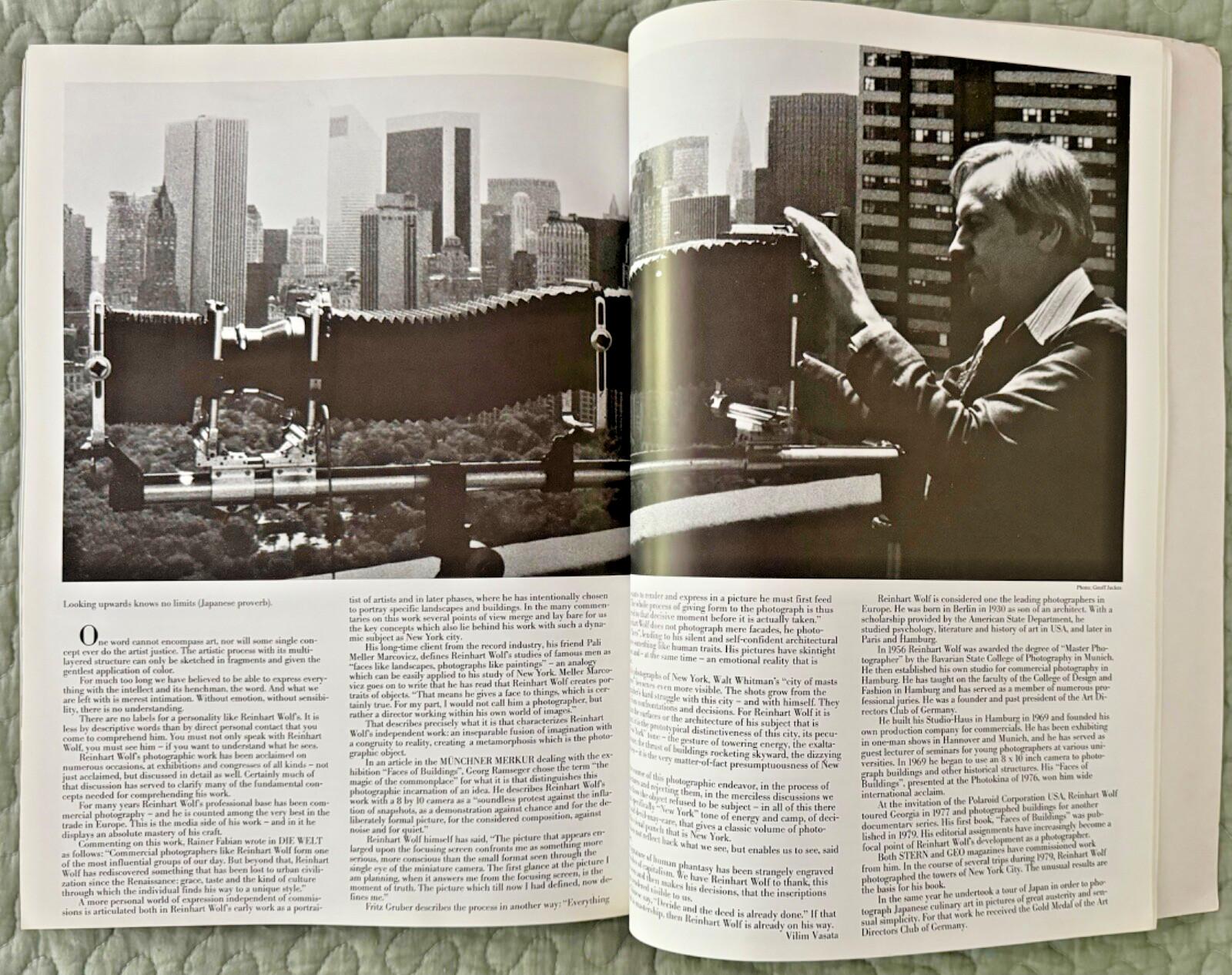 New York in Photographs by Reinhart Wolf 2002, trade paperback, 76 pages, NYC