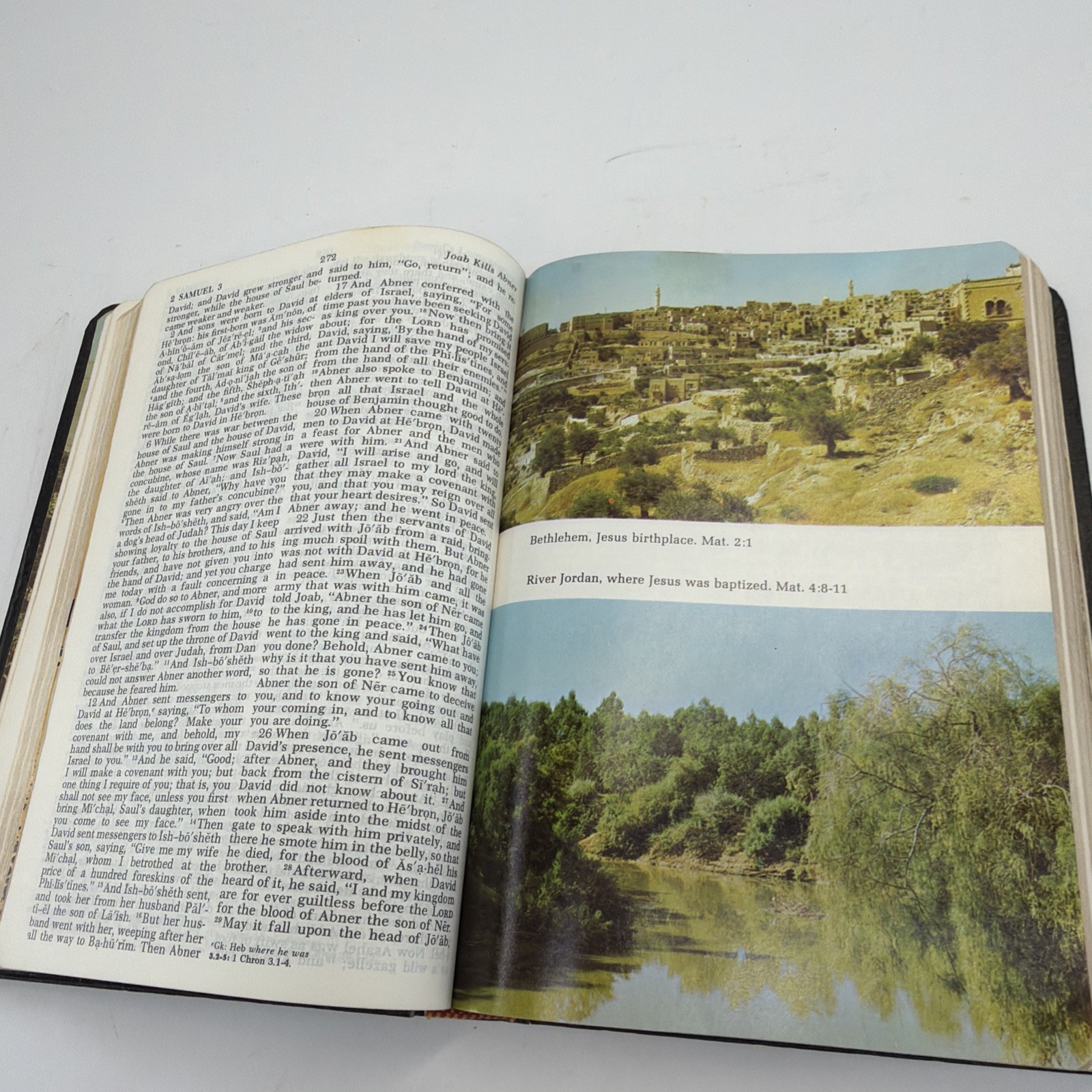 VTG 1971 Holy Bible Black Genuine Leather Revised Standard Version Melton No Rl