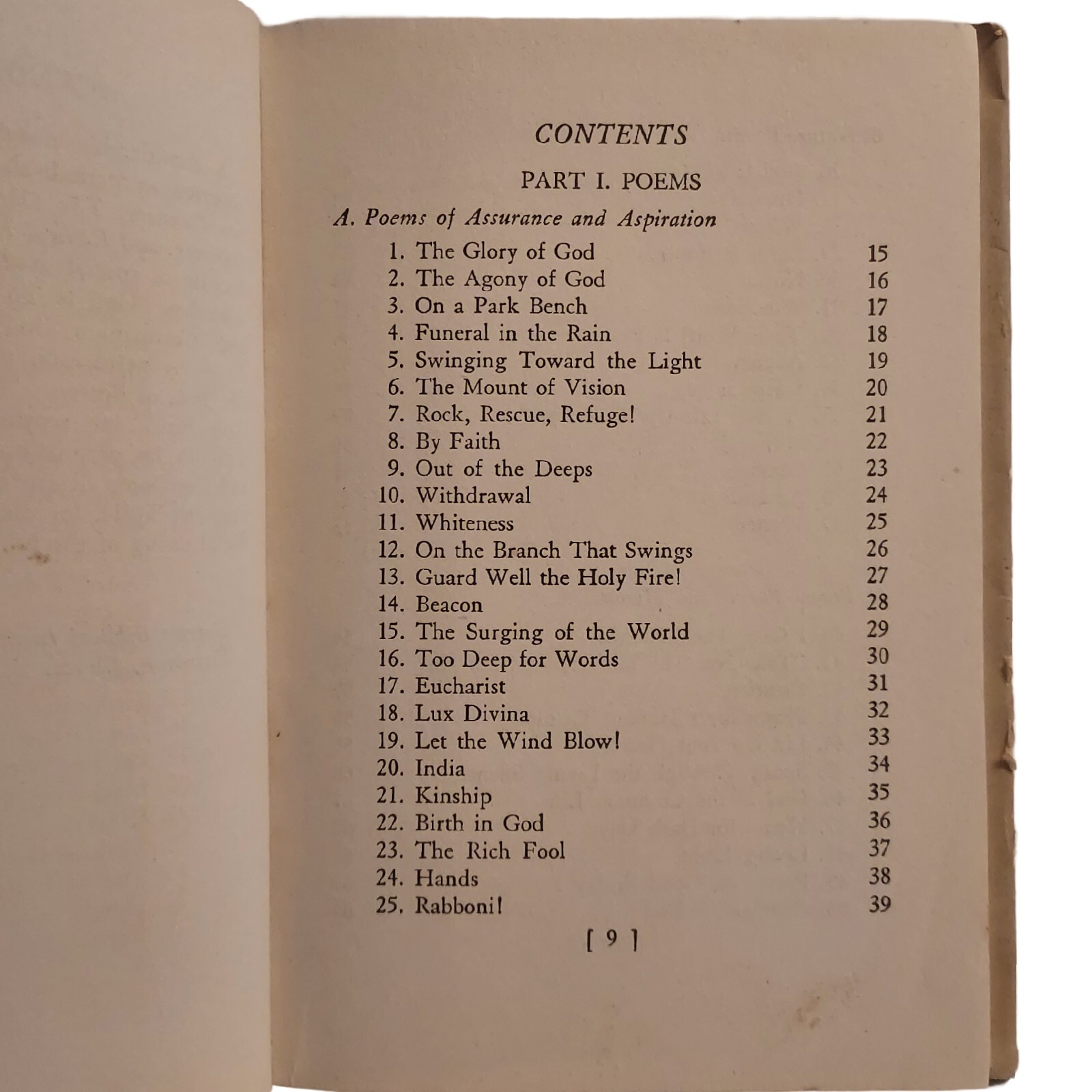 The Glory of God: Poems and Prayers for Devotional Use Book 1943 – SEE DESC