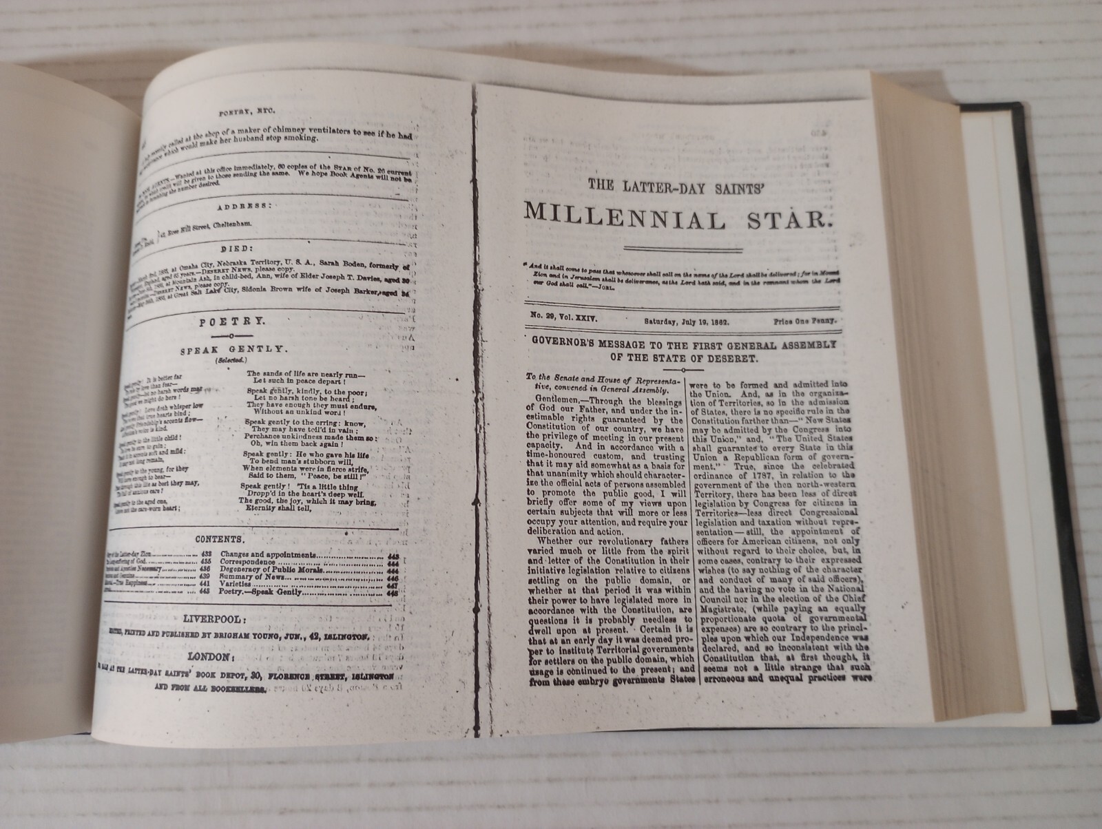 The Latter-day Saints Millennial Star Vol 24 1862 Bound Facsimile Reprint