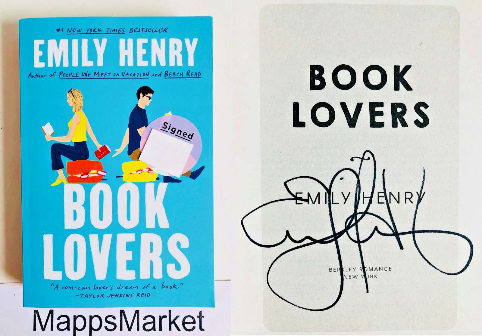 SIGNED Book Lovers by Emily Henry (2022, Trade Paperback)
