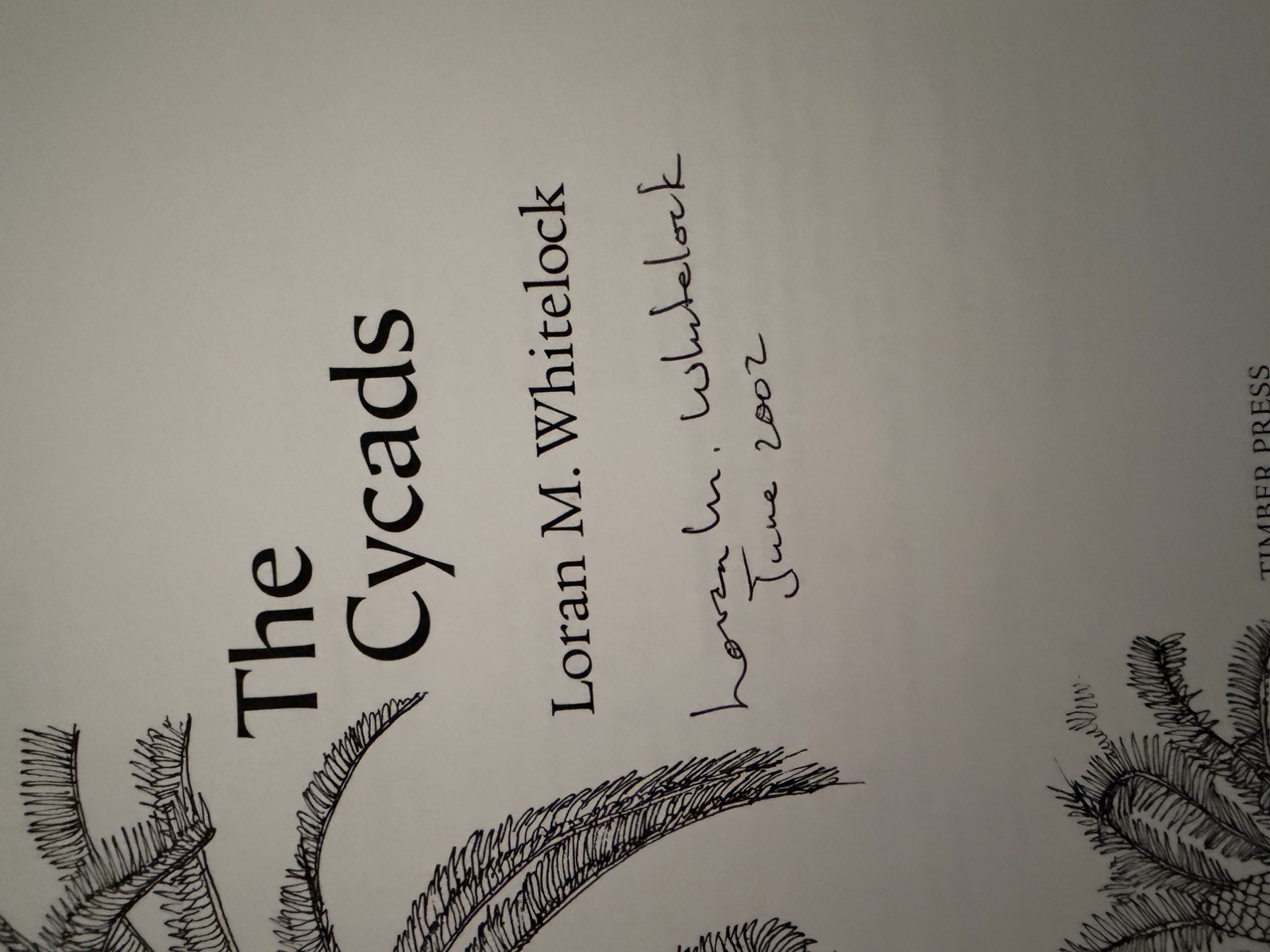 Cycads by Loran M. Whitelock (2002, Hardcover) (signed)