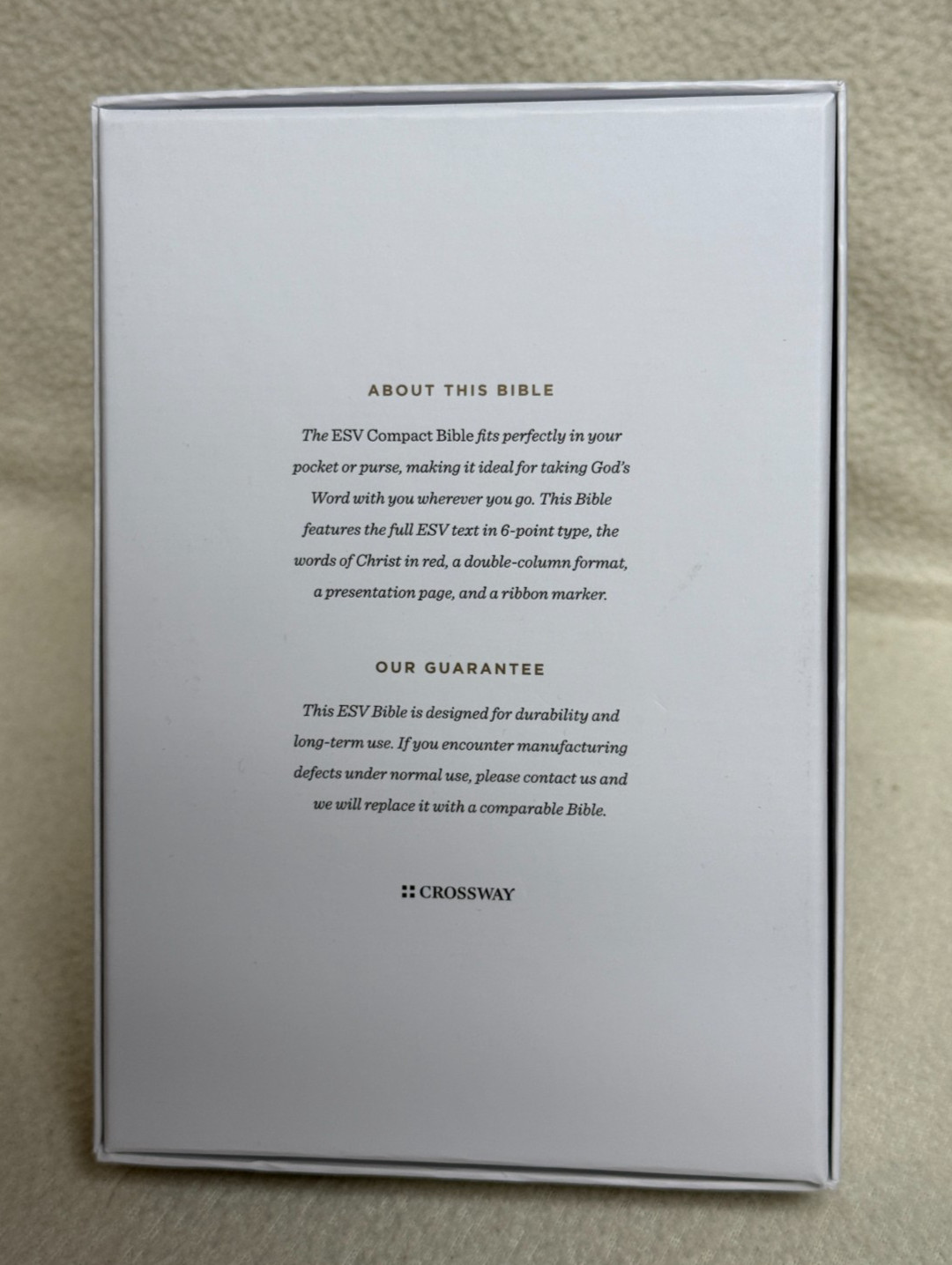 Holy Bible : ESV Compact Bible TruTone, Brown, Red Letter Edition