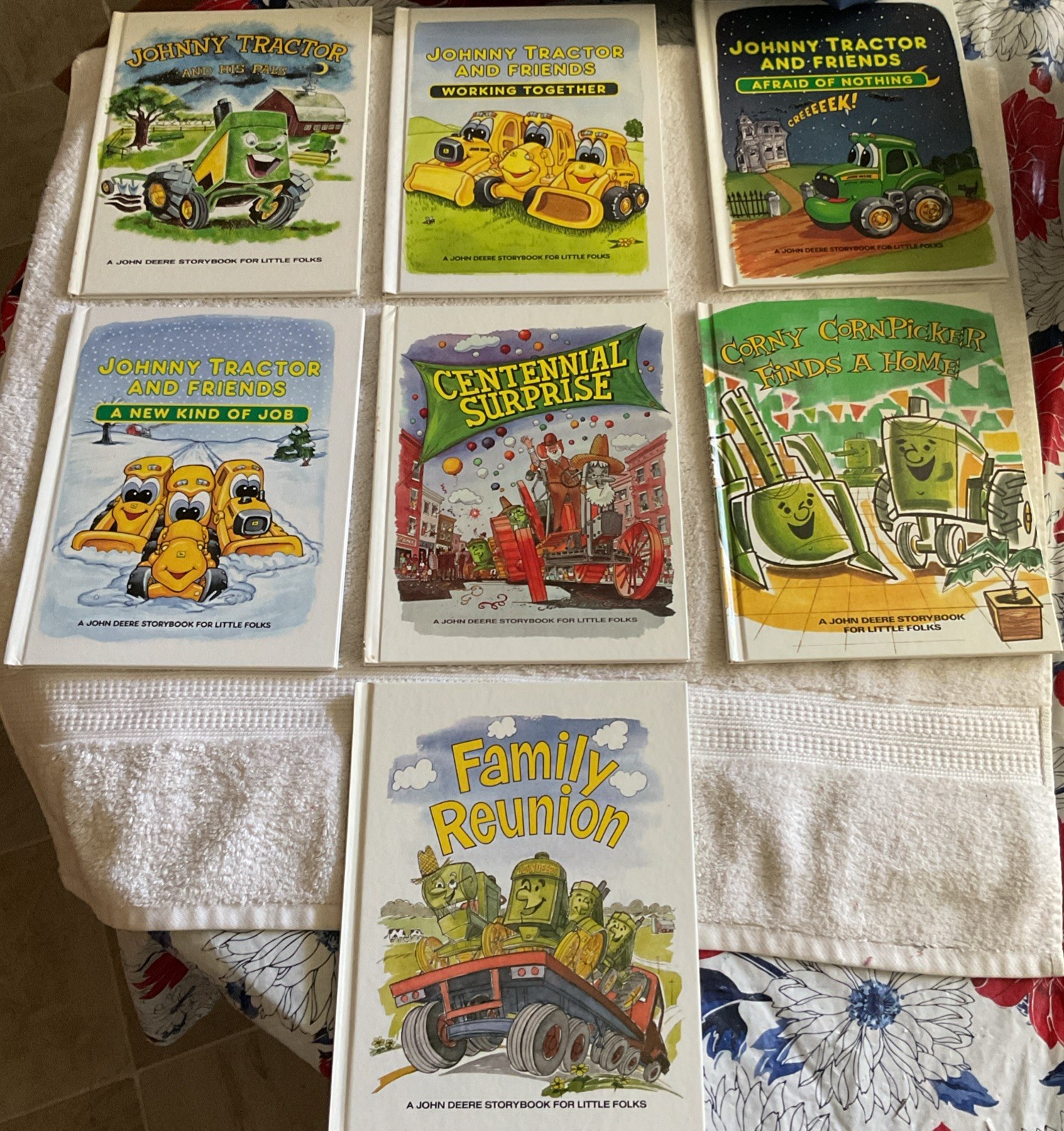 7 John Deere STORYBOOK FOR LITTLE FOLKS Books Johnny Tractor CORNY CORNPICKER ++