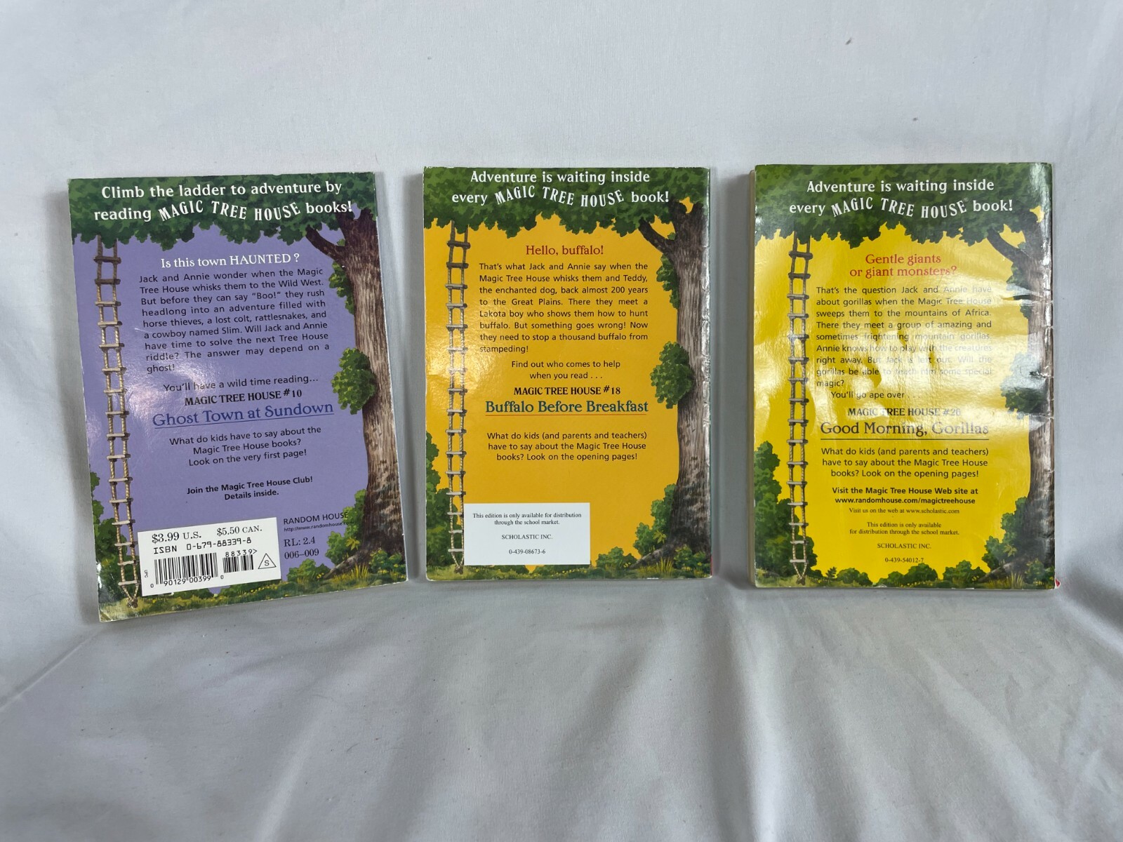 Lot of 3 Magic Tree House Books: # 10, #18, #26