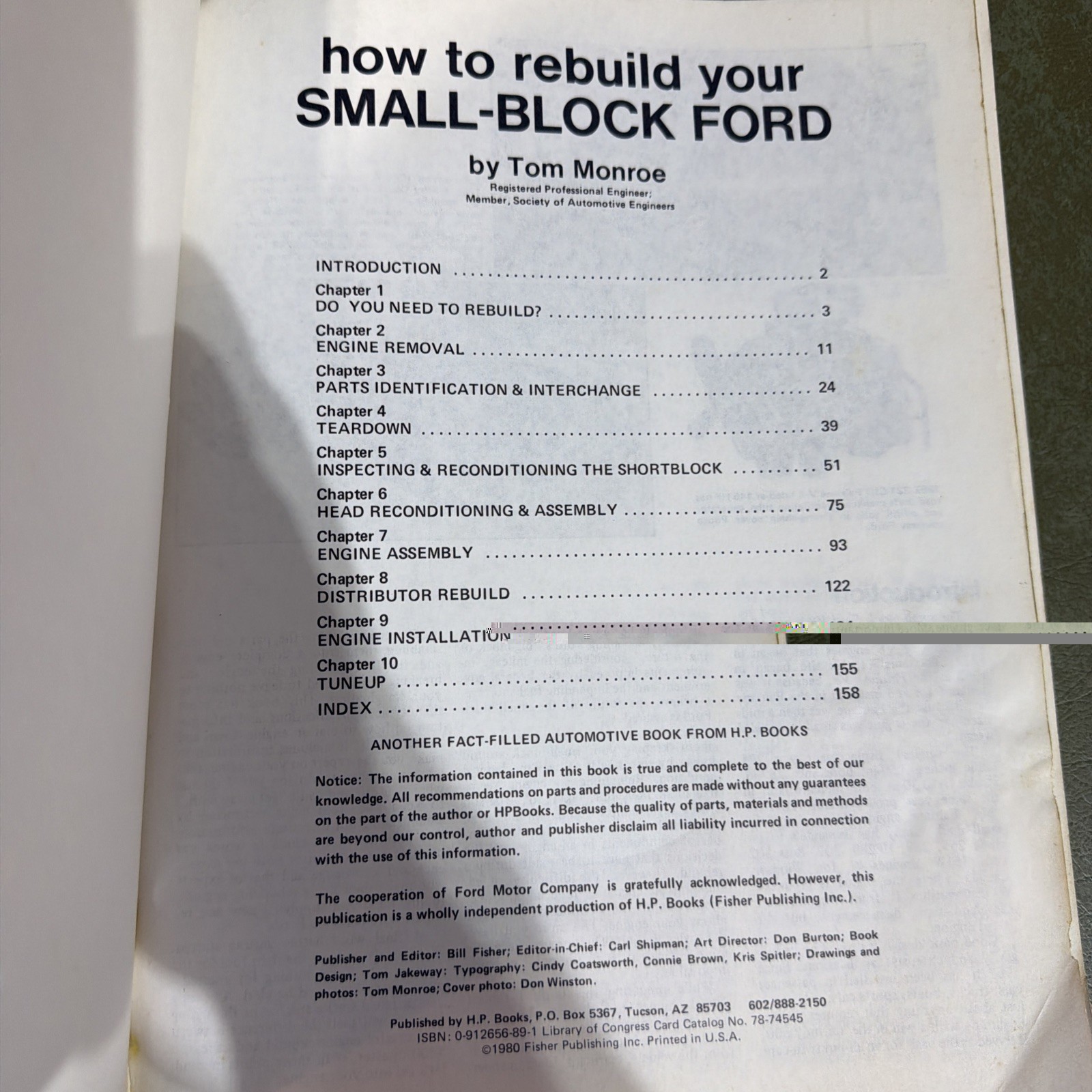 How To Rebuild Your Small-Block Ford By Tom Monroe of HPBooks 221CC to 351W