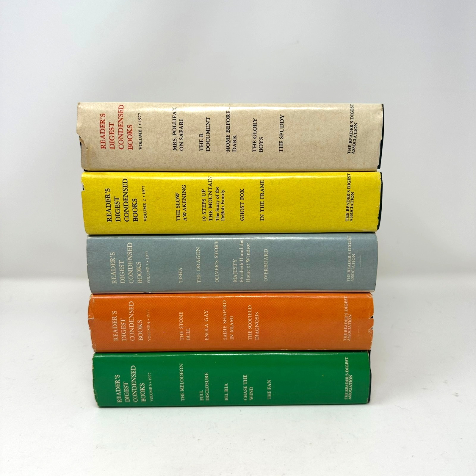 1977 Reader’s Digest Condensed Books | Complete With Dust Jackets | Vol. 1-5