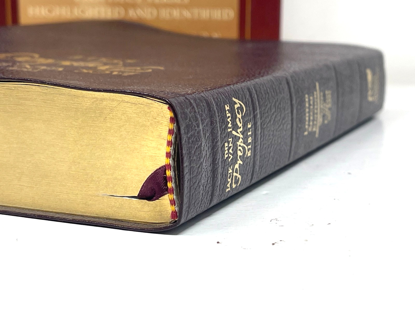 KJV Jack Van Impe Prophecy Bible Burgundy Leather Red Letter Limited Special Ed.