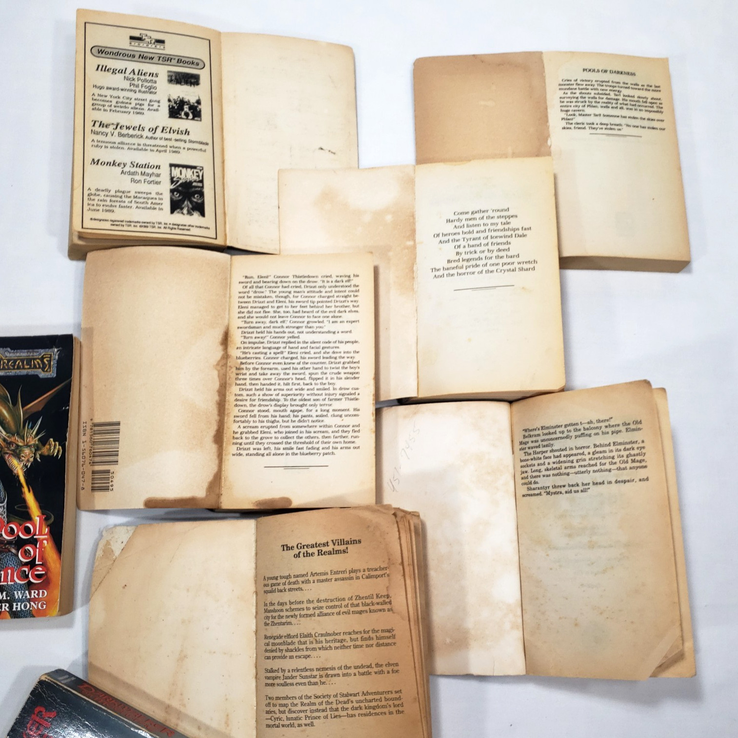 Forgotten Realms Books Lot 10 Vintage Novels TSR Legend Of Drizzt R A Salvatore
