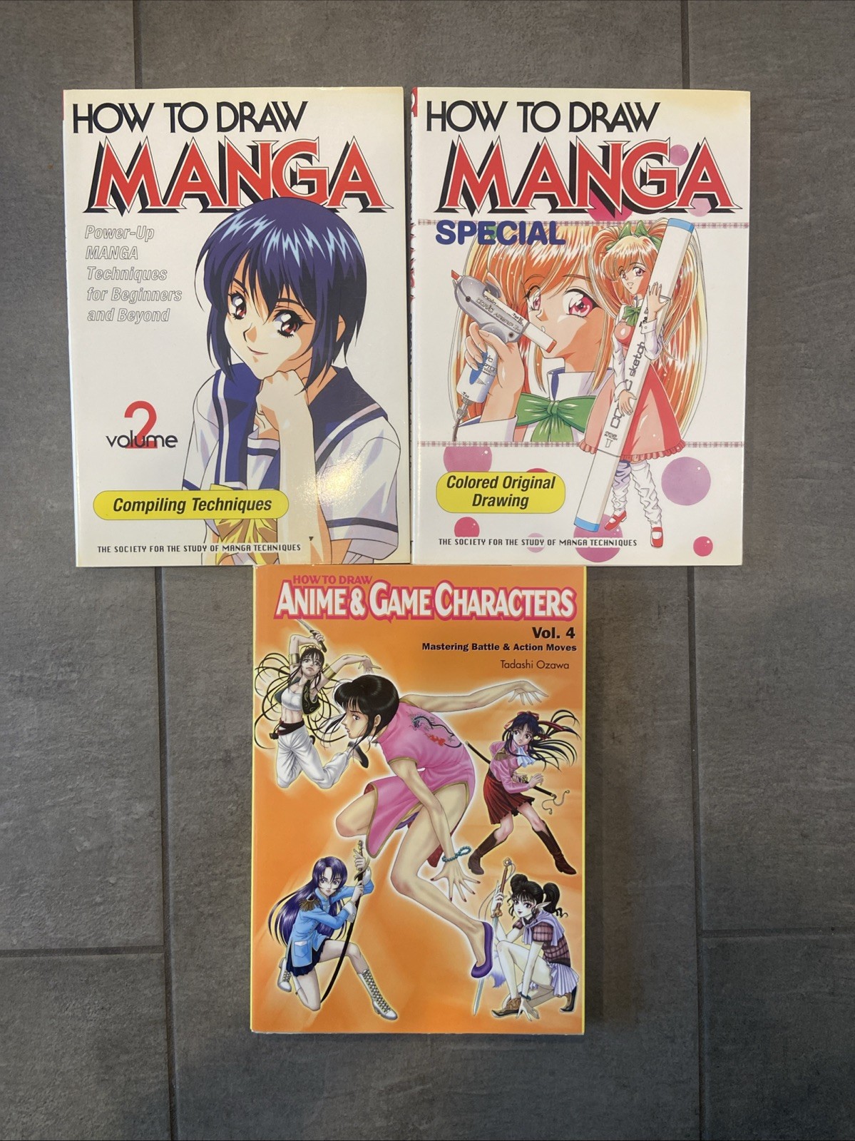 How To Draw Anime Manga & Game Characters: Lot of 3 Magazines- Like New Art