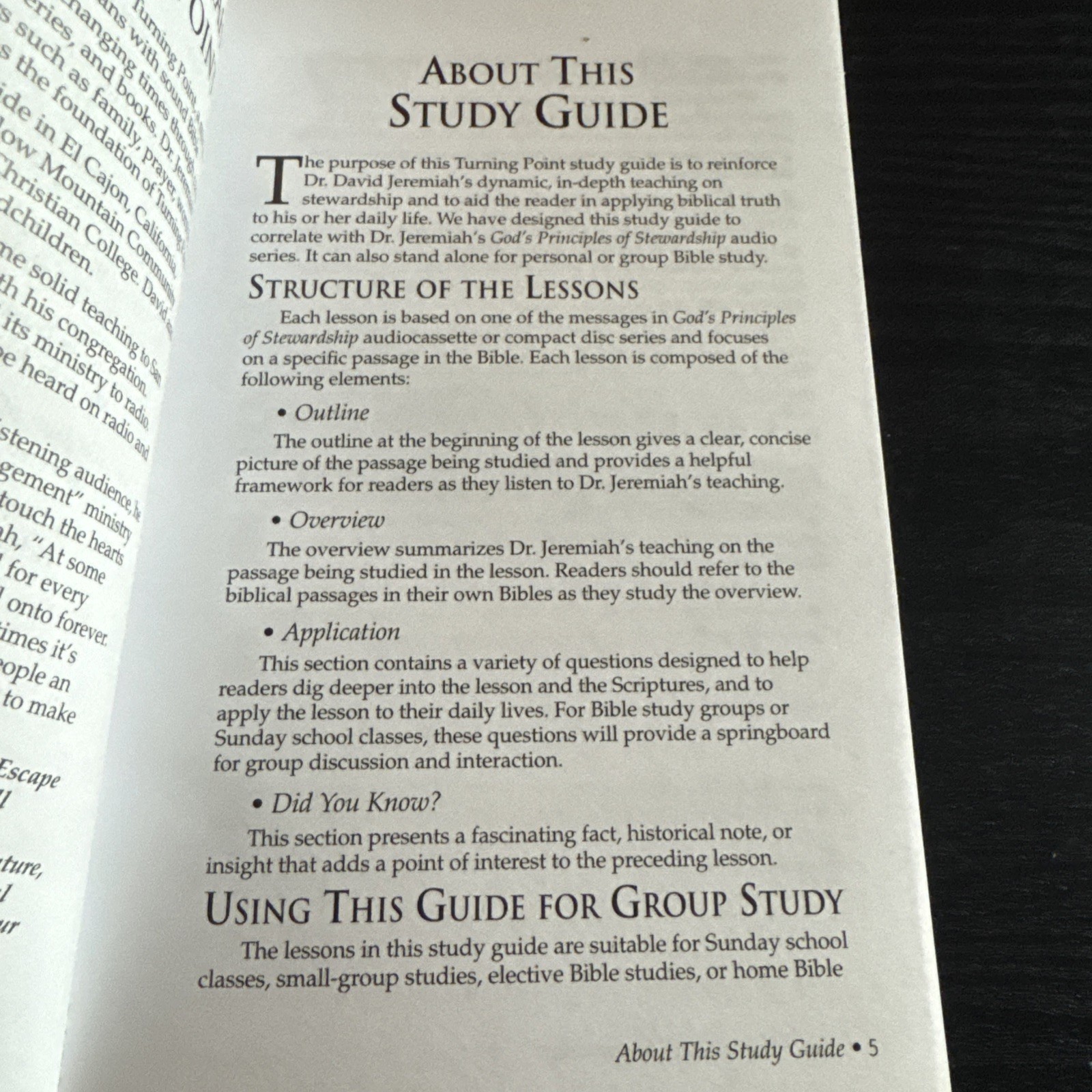 God’s Principles Of Stewardship Study Guide (2005, Paperback) By David Jeremiah