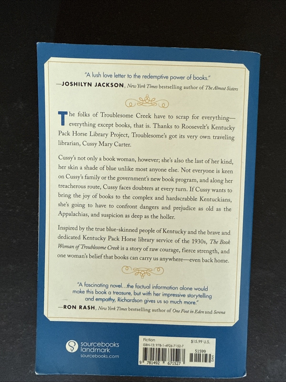 Book Woman of Troublesome Creek by Kim Michele Richardson (2019 Paperback) VG