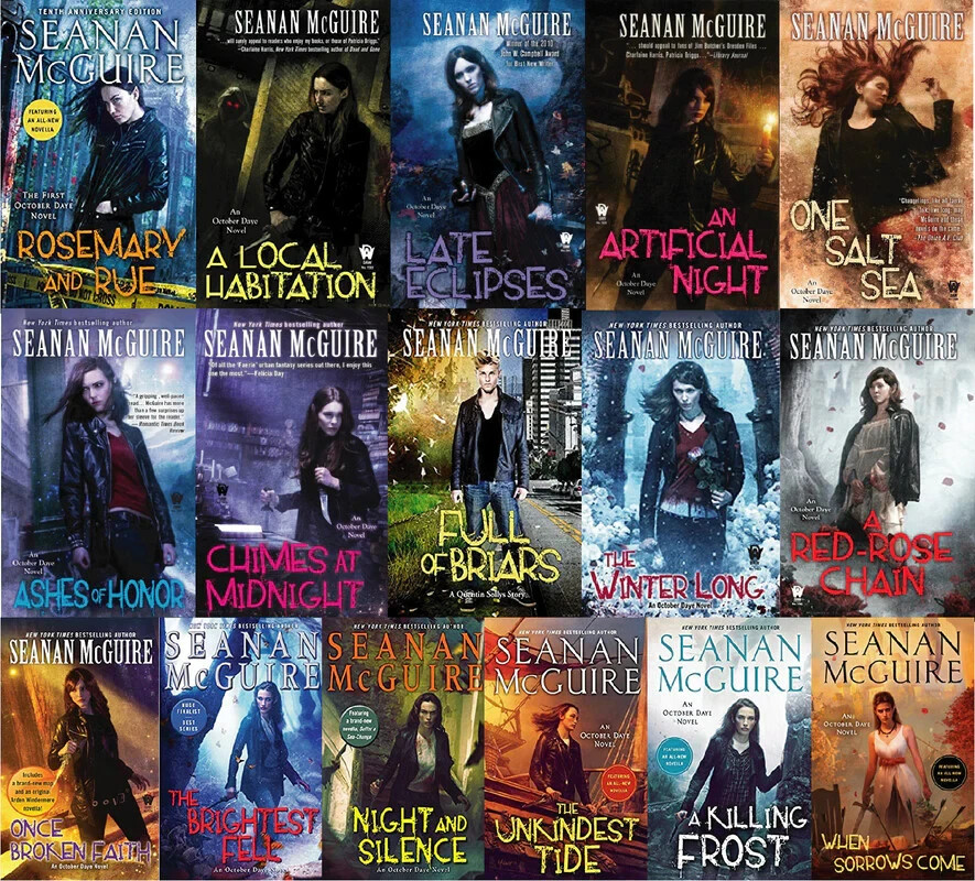 Complete Set Series – Lot of 16 October Daye books Seanan McGuire Rosemary & Rue