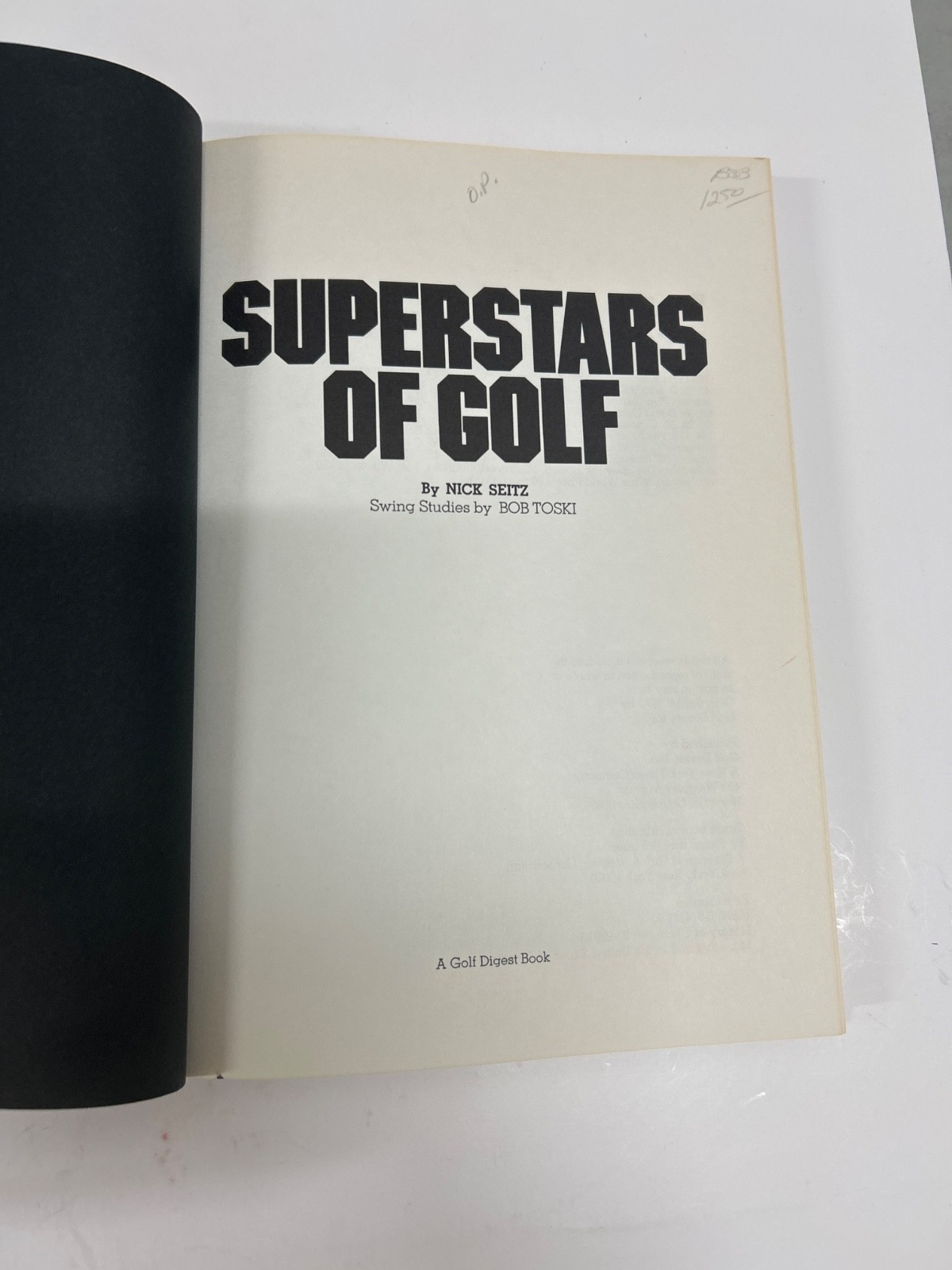 2 Vintage Golf Books „The Swing“ 2001 &“Super-Stars of Golf“ 1978