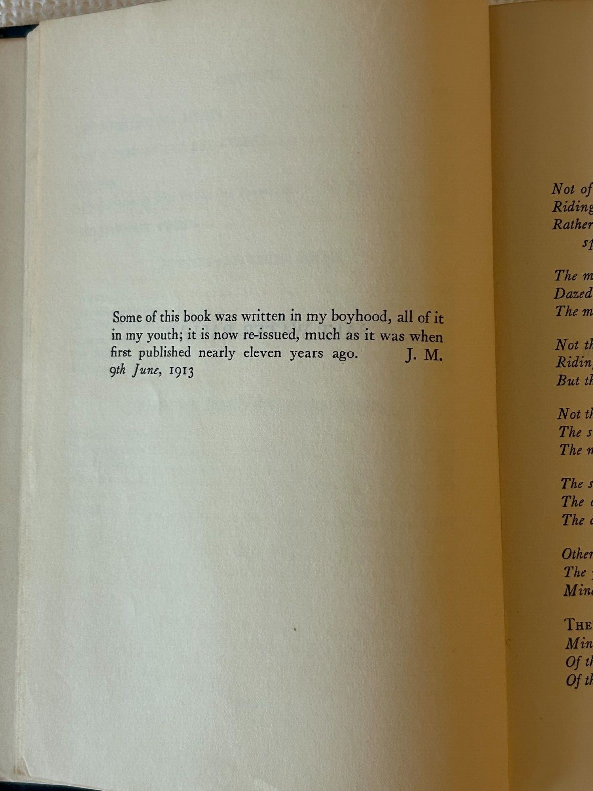 Collected Poems of John Masefield; Volume one POEMS; The MacMillan Company, 1925