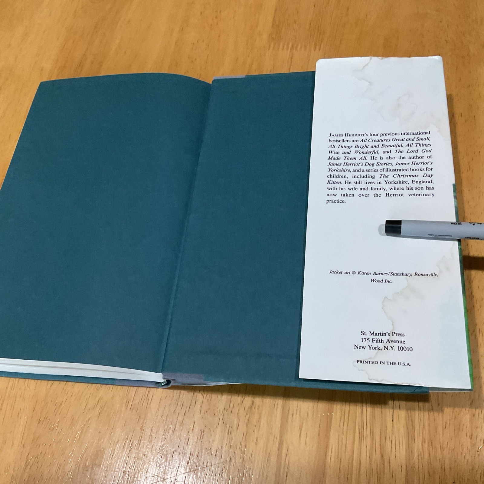 James Herriot Every Living Thing Hardbound St. Martins Press 1992 DJ