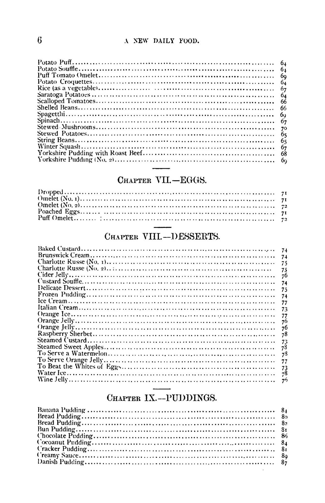 1885 A New Daily Food Vintage Cook Book 129 Pages