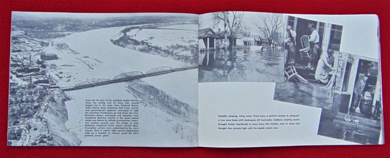 „DISASTER 1952“ ~ COLLECTIBLE BOOK ~ SIOUX CITY, IA. FLOOD ~ 30 PAGES OF PHOTOS