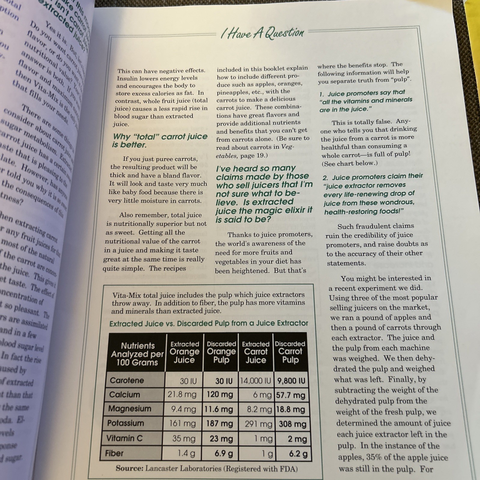 RECIPES & INSTRUCTIONS FOR VITA MIX 3600 & 4000 MODEL Book + Health Digest