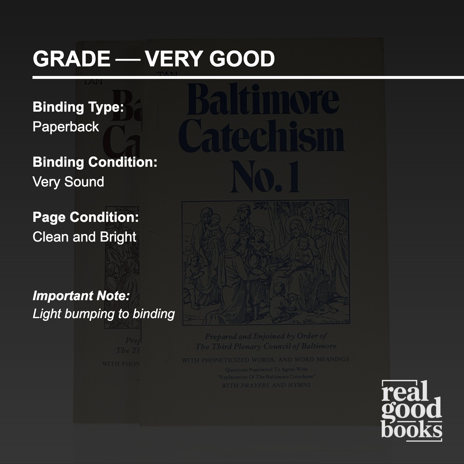 1977 TAN Baltimore Catechism No. 1 & 2. VINTAGE PB VG SET