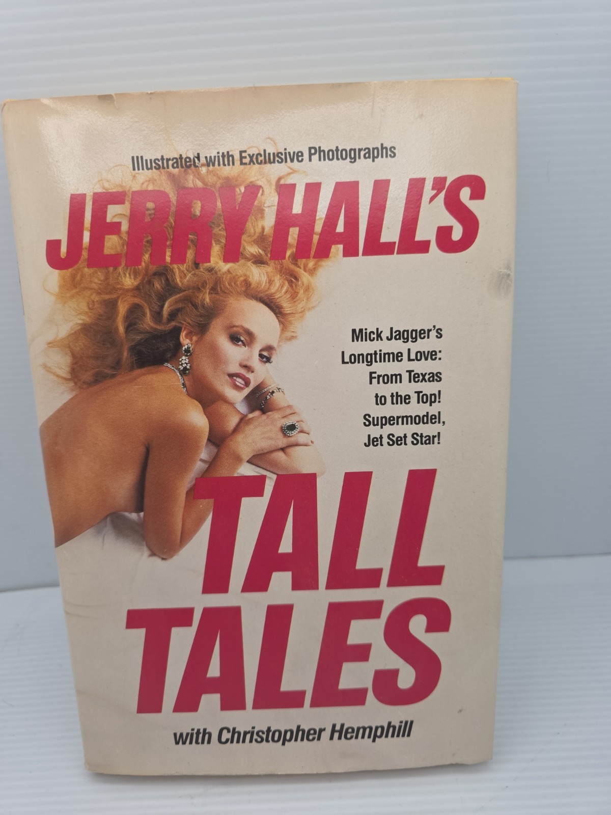 JERRY HALLS TALL TALES 1985 Hardback Model Mick Jagger Pocket Books BCE