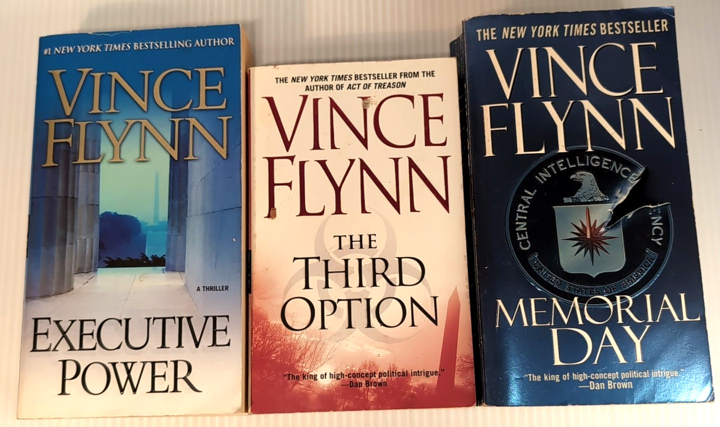 Lot of 3 Vince Flynn Mystery Thriller Paperback Book Third Option