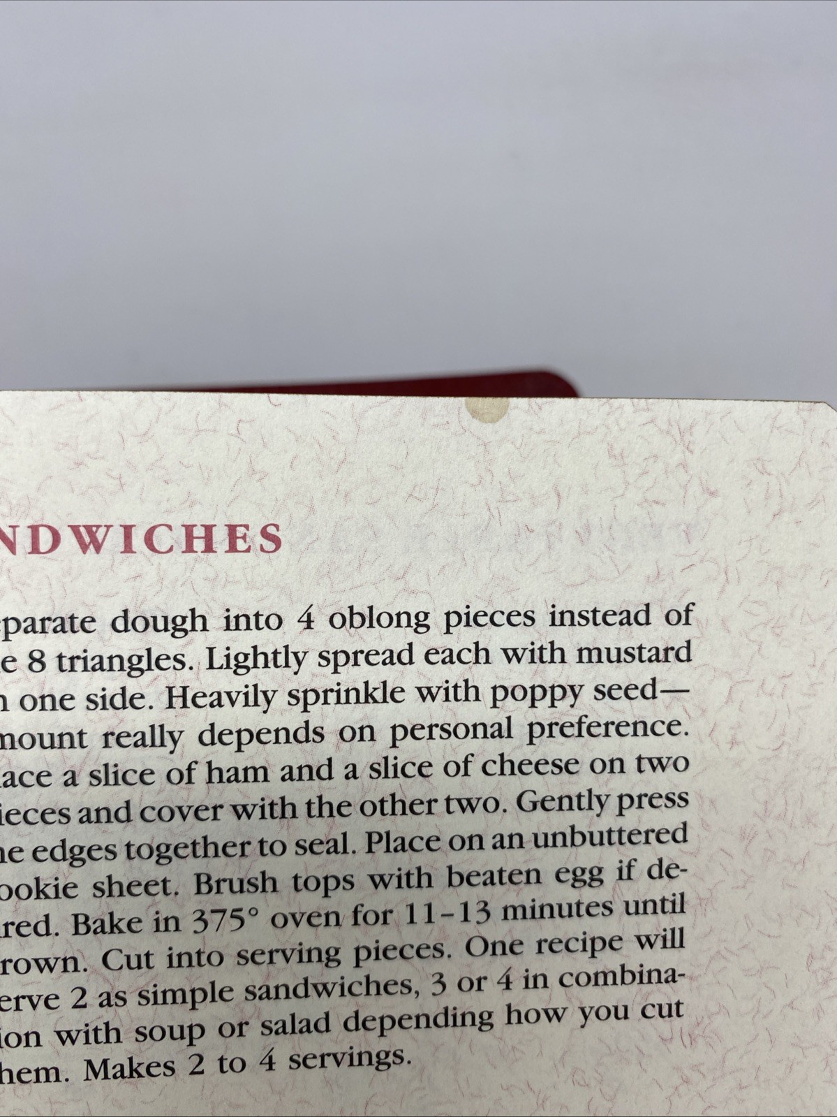 The Congressional Club Cook Book 1993 Red Faux Leather Cookbook