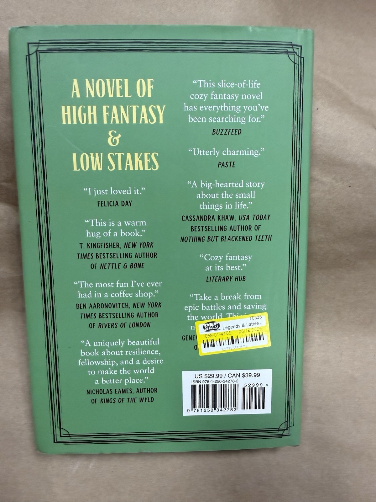 Travis Baldree – Legends & Lattes Hardcover SEE DESCRIPTION