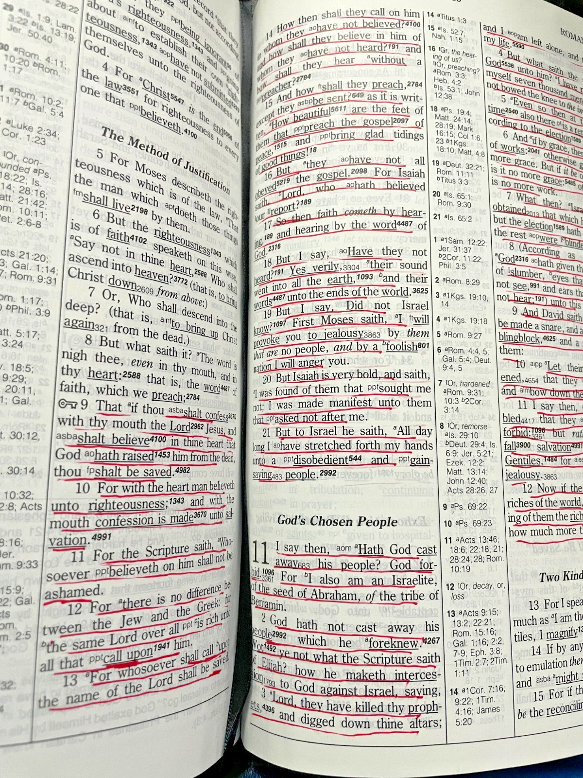 Hebrew-Greek Key Word Study Bible KJV AMG Bonded Leather Softcover Red Letter Ed