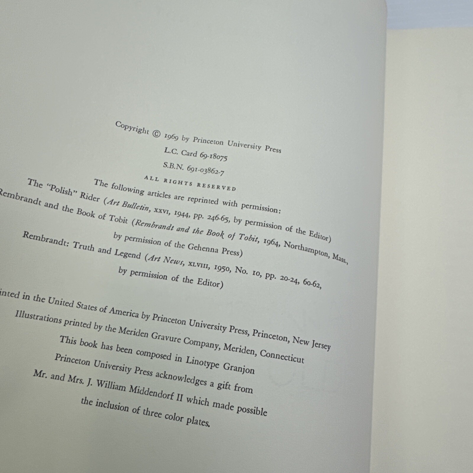 Rembrandt’s Aristotle & Other Rembrandt Studies Julius S Held 1969 Princeton Uni