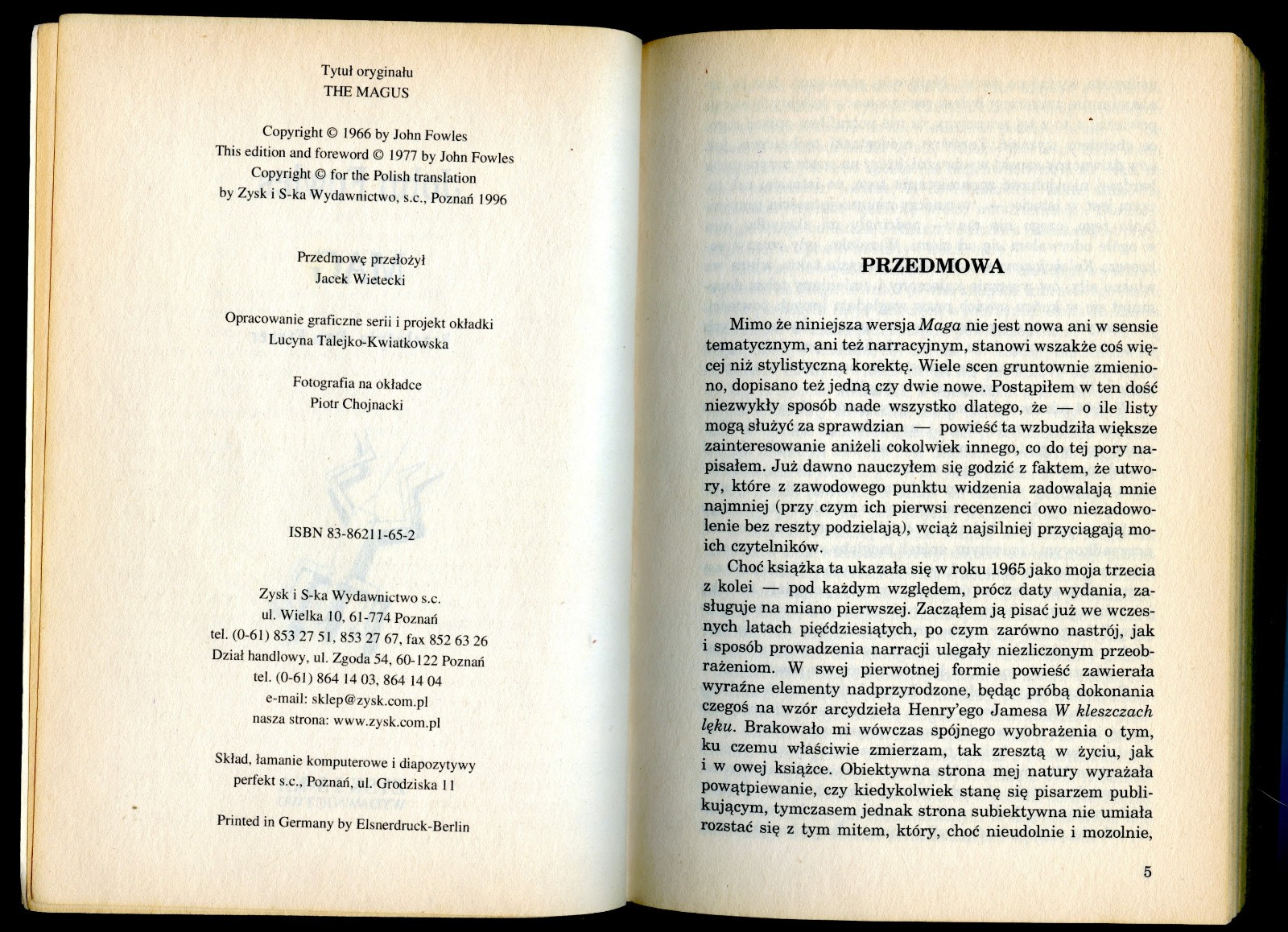 MAG – John Fowles, Polish Military Book 1977 Edit. 768 pages Good-VG Condition