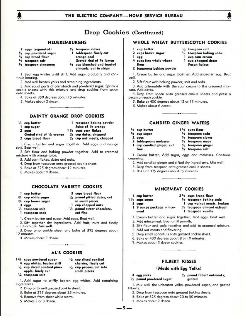 40 BOOKS Wisconsin Electric Company Christmas Cookie Cookbook LOT (1932 to 1973)