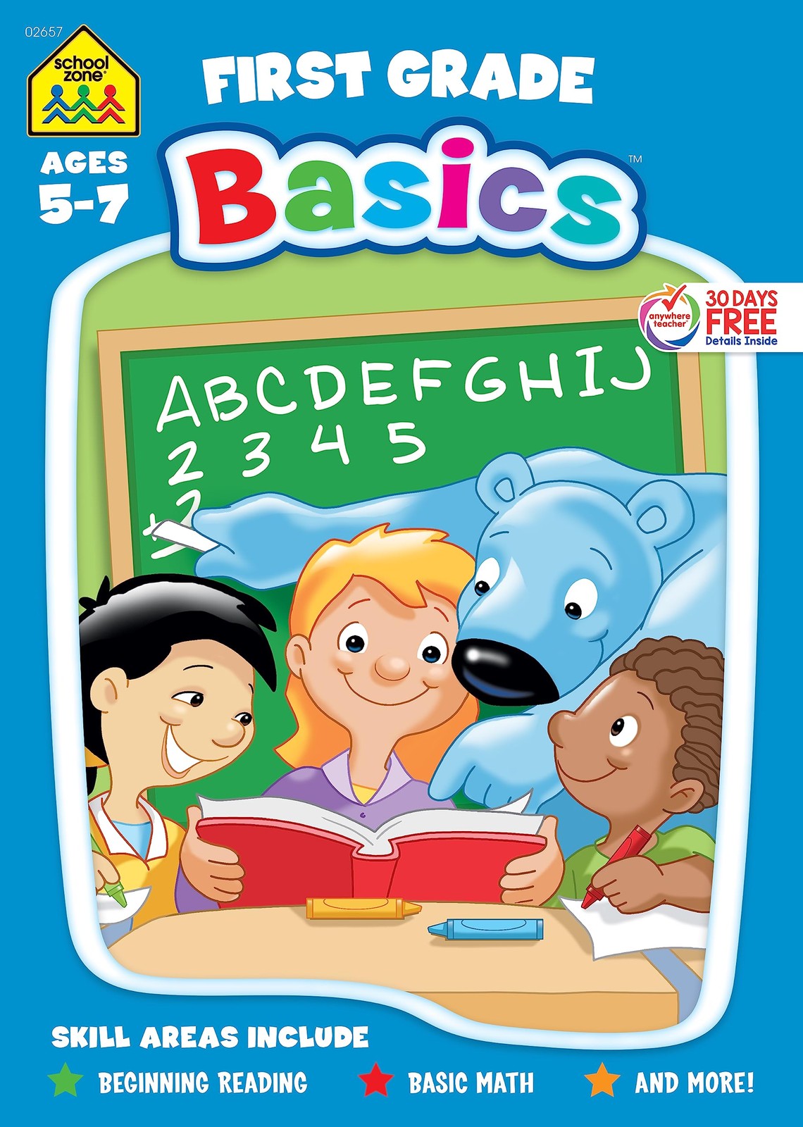 School Zone First Grade Basics Workbook: 96 Pages, Kindergarten, 1st Grade, …