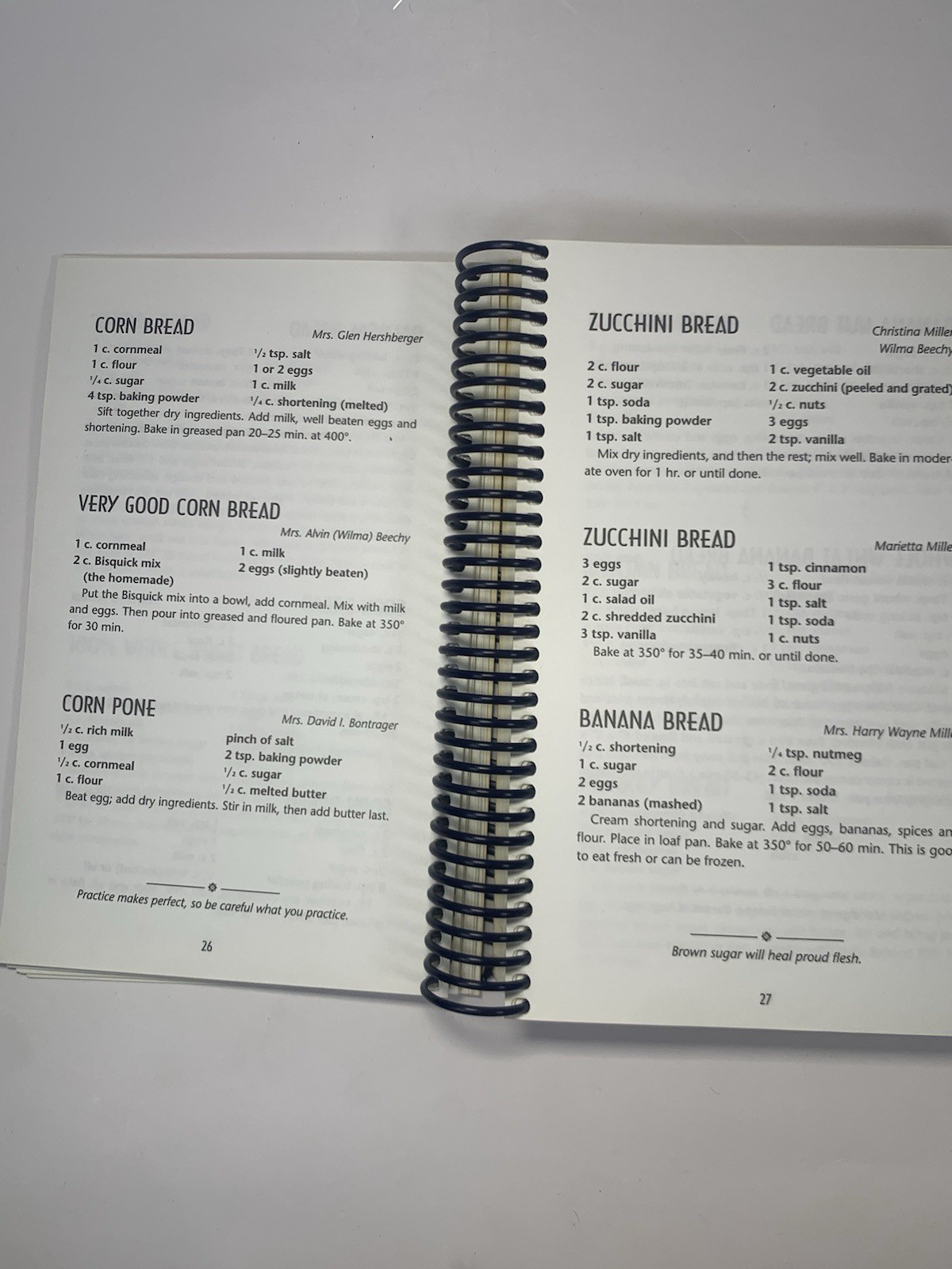 Heritage Country Harvest Cookbook Spiral Bound Recipes Amish Style