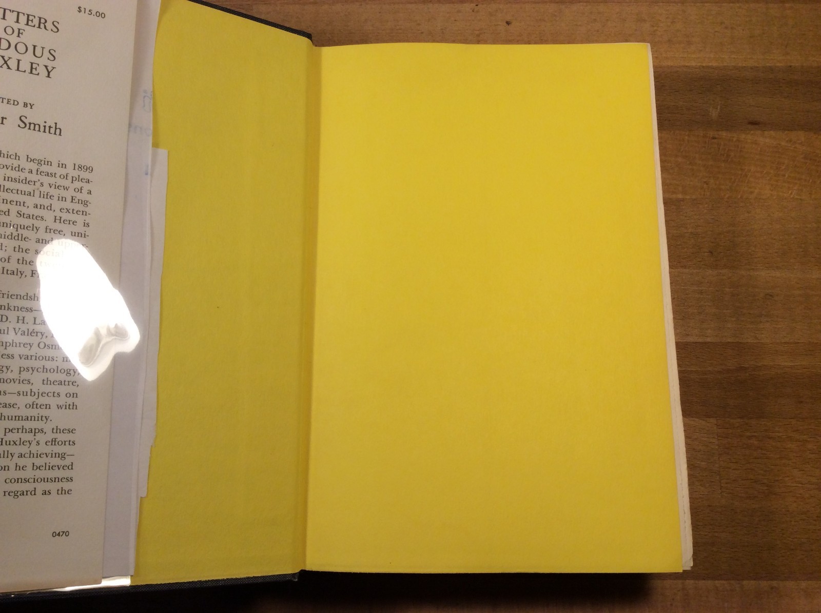 Letters of Aldous Huxley, Grover Smith, Hardcover 1st Edition